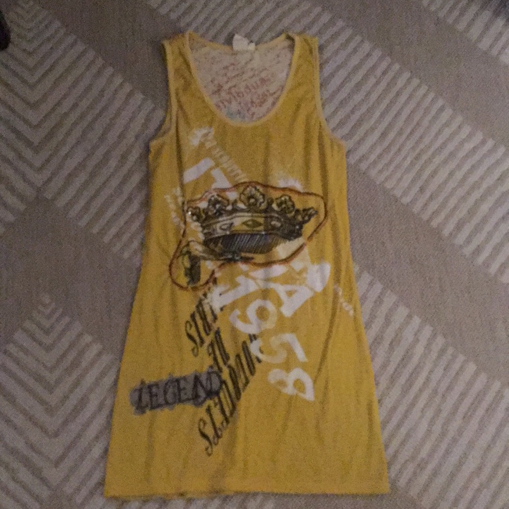 Mustard color tank dress